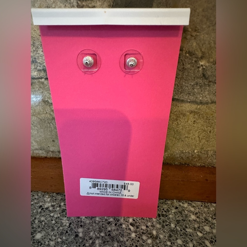 ☃️Betsey Johnson☃️ Great Teacher Gift! Glittered Ruler Earrings with Bows - Picture 3 of 4